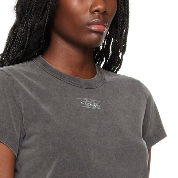 T by Alexander Wang Grey Cotton Logo T-Shirt | NWT | Size S - Picture 2 of 4